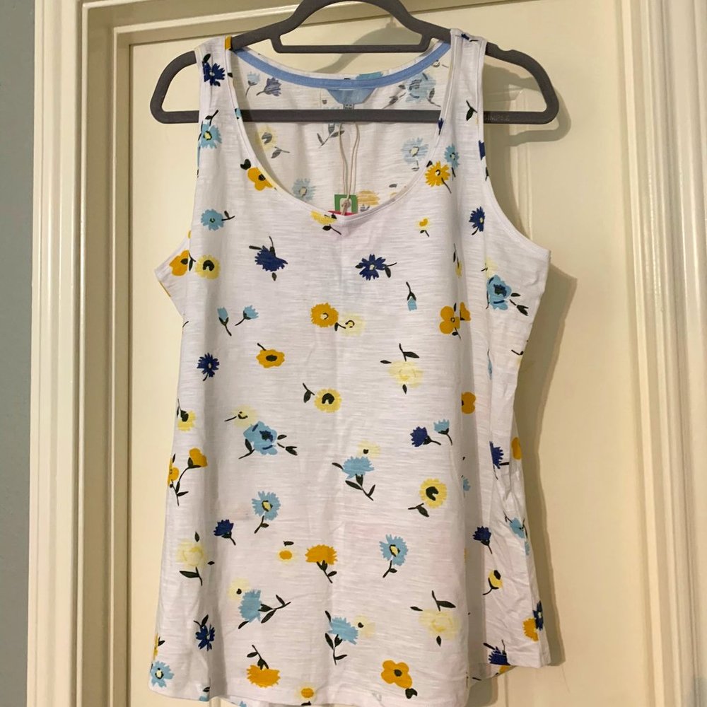 NWT Joules Bo Print Scoop Neck Tank - Sz 12